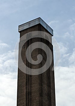 Chimney / tower of decommissioned Bankside Power Station active photo