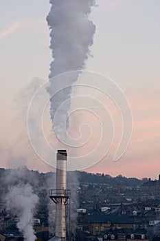 Chimney in urban setting