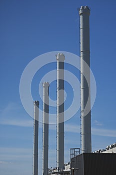 Chimneys of a cogeneration plant