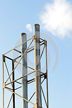 Chimneys at the electrical energy station