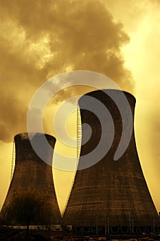 Chimneys of power station