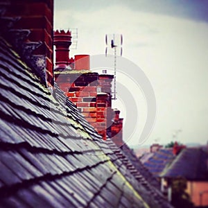 Chimneys and rooftops