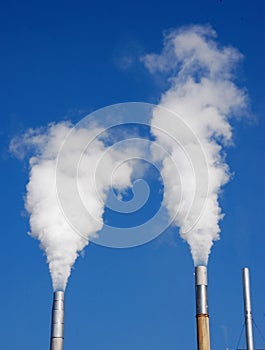 Chimneys with steam blow-out