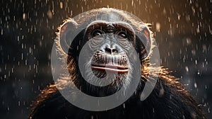 Photorealistic Portraiture: A Chimpanzee's Understanding In Soft Light