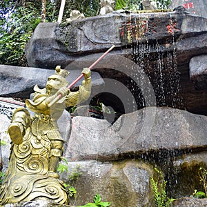 The Chin Swee Caves Temple is a Taoist temple in Genting Highlands, Pahang, Malaysia, scenery from a top Chin Swee Temple at Genti