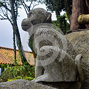 The Chin Swee Caves Temple is a Taoist temple in Genting Highlands, Pahang, Malaysia, scenery from a top Chin Swee Temple at Genti