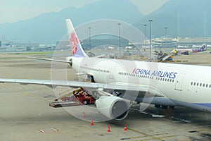 China Airlines Airbus 330-300 at Hong Kong Airport