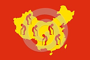 China as country of old people - population ageing / aging