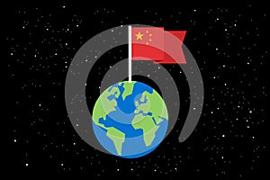 China as dominant and global superpower, hegemony and ruler on the planet Earth and the World