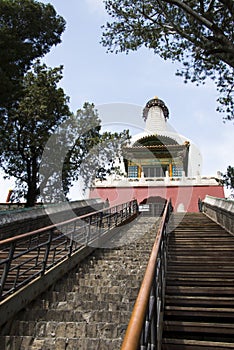 China Asia, Beijing, Beihai Park, the White Pagoda