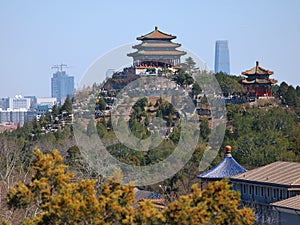 China Beijing cityscape-Jingshan Park