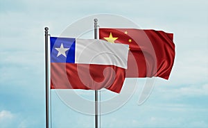 China and Chile flag