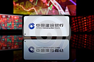 china construction bank company shares dropped down at stock market. china construction bank company financial crisis