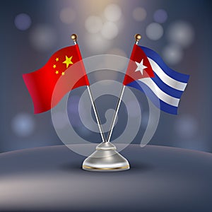 China and Cuba flag Relation