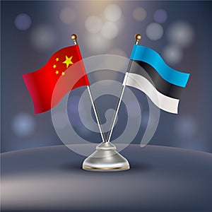 China and Estonia flag Relation