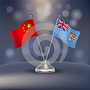 China and Fiji flag Relation