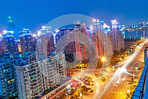 China financial district cityscape.