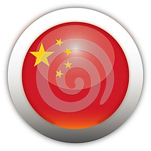 China Flag Aqua Button