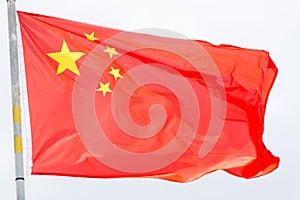 China flag waving on the wind