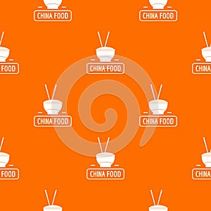 China food pattern vector orange