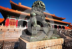China Forbidden City Lion photo