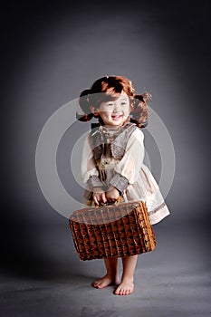 China girl of 1920s with lugga