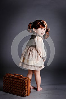 China girl of 1920s with lugga photo