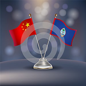 China and Guam flag Relation