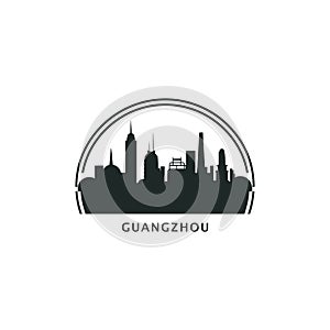 China Guangzhou cityscape vector logo
