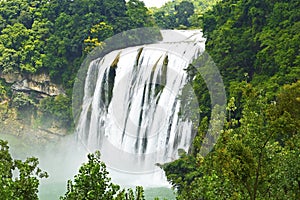 China Guizhou Huangguoshu Waterfall in Summer. One of the
