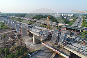 China high-speed railway construction site.