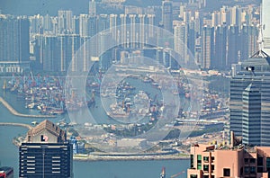 China  hong kong  victoria peak  city  skyline  skyscraper