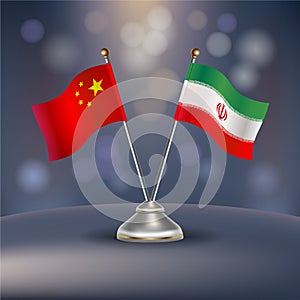 China and Iran flag Relation