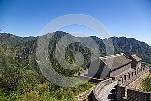China, Juyongguan. Tower with the construction of the Great Wall photo