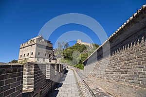 China, Juyongguan. View of the Great Wall with watchtowers photo