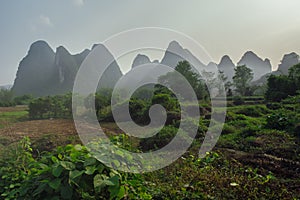 China and karst mountains