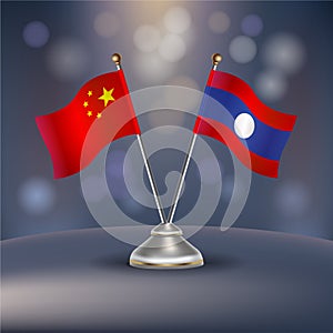 China and Laos flag Relation