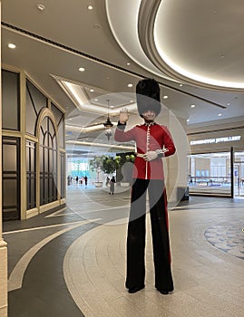 China Macao Macau Londoner Hotel Royal Guard on Stilts Crystal Palace  Churchill Table British Restaurant Stylish Interior Design