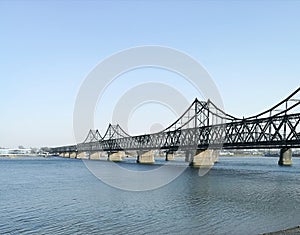 China - North Korea Friendship bridge; across the Yalu river.