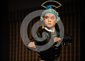 China opera actor with hat