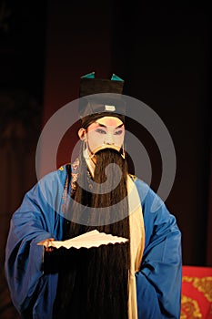 China opera man with long black beard