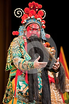 China opera man red face