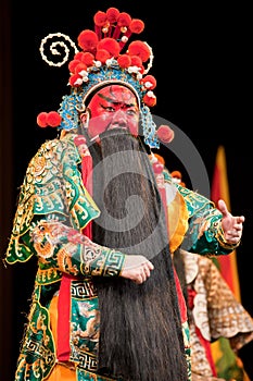 China opera man red face