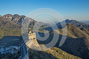 China, Pekin, China wall, sunset, history. 2016