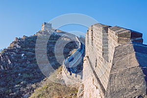 China, Pekin, China wall, sunset, history. 2016