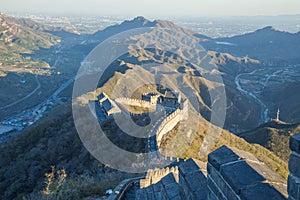 China, Pekin, China wall, sunset, history. 2016