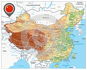 China Physical Map