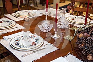 China Plates on Formal Dining Room