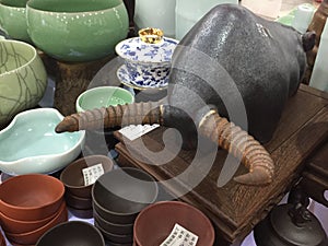 China Reinvents China, Modern Taurus Chinese Ceramics, Shanghai Shopping