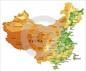 China relief map